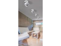 Lamp sufitowa natynkowa plafon  walec biały Scorpio  Azzardo LC1295-M-WH AZ1618 ruchoma główka - 2
