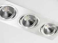 OPRAWA WPUSZCZANA POTRÓJNA 3x111  AR111 , ES111 ALUMINIOWA  - 3
