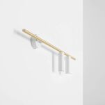 Minimalistyczny kinkiet TREVO 2 WHITE BRASS (right) - 2