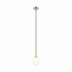 Lampa wisząca biały szklany klosz ARCTURUS kolor złoty - P0574-01F-F7AA Zuma Line