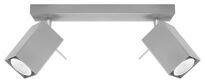  Efektowna lampa sufitowa listwa MERIDA 2 Szary SL.0456  SOLLUX LIGHTING nowoczesny klosze tuby 30 cm długości - 2