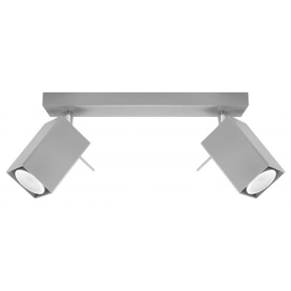 Efektowna lampa sufitowa listwa MERIDA 2 Szary SL.0456  SOLLUX LIGHTING nowoczesny klosze tuby 30 cm długości