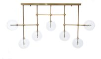 Lampa wisząca BERGAMO LDC 6026-7 (MD) Lumina Deco designerska mosiądz kule - 2