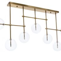 Lampa wisząca BERGAMO LDC 6026-7 (MD) Lumina Deco designerska mosiądz kule