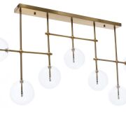 Lampa wisząca BERGAMO LDC 6026-7 (MD) Lumina Deco designerska mosiądz kule