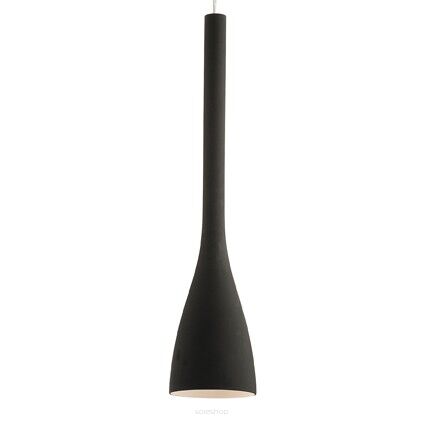 Lampa wisząca Flut SP1 BIG NERO Ideal Lux  035680  klosz z dmuchanego matowego szkła w kolorze czarnym