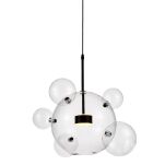 Lampa wisząca NERONI W6 LDP 6016-6 (BK) Lumina Deco molekuły LED czarna - 2