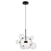 Lampa wisząca NERONI W6 LDP 6016-6 (BK) Lumina Deco molekuły LED czarna