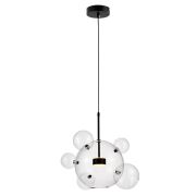 Lampa wisząca NERONI W6 LDP 6016-6 (BK) Lumina Deco molekuły LED czarna