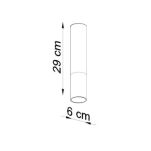 Lampa sufitowa LOOPEZ SL.0951 Sollux czarno -złota tuba GU10 - 2