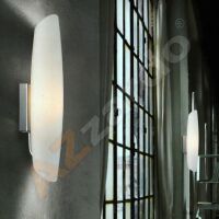 Kinkiet Ariel AZzardo MB351-1 AZ0264 mleczno-białe szkło chromowana podstawa 