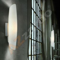 Kinkiet Ariel AZzardo MB351-1 AZ0264 mleczno-białe szkło chromowana podstawa 