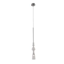 Lampa wisząca Murano  B P0246  Maxlight podłużna pojedyncza oprawa szklana transparentna nietypowy kształt