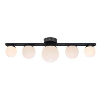 Lampa sufitowa PURO CEILING/WALL 5L BLACK/OPAL IP44 MARKSLOJD 108067 