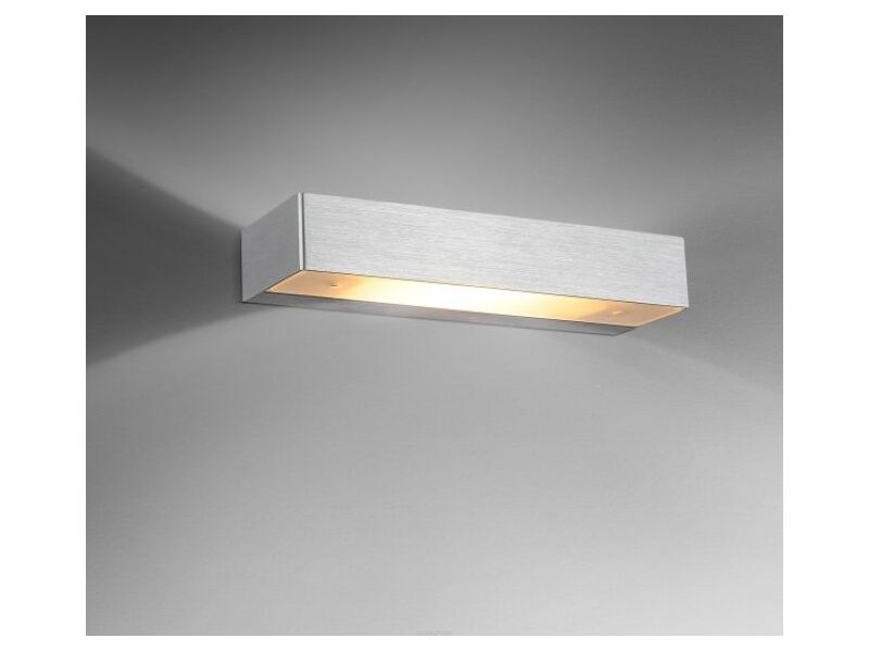 BASTONE 640 ORLICKI DESIGN z metalu w kolorze aluminium i szkła piaskowanego prostokąt nad lustro