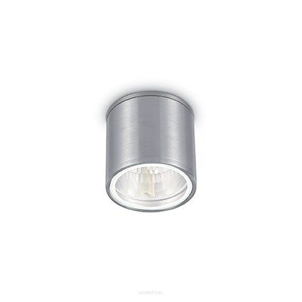 Plafon GUN PL1 ALUMINIUM Ideal Lux  092324  tuba techniczna aluminiowy korpus w kolorze aluminium IP44