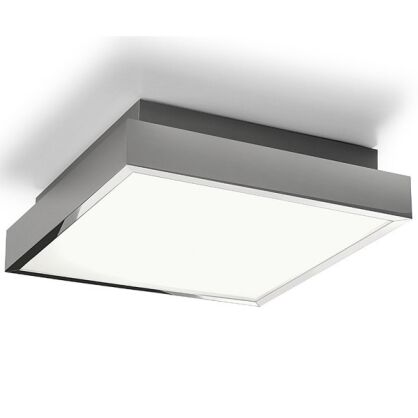 Plafon BASSA LED 9500 Nowodvorski Kwadrat 24,5 cm chrom IP44