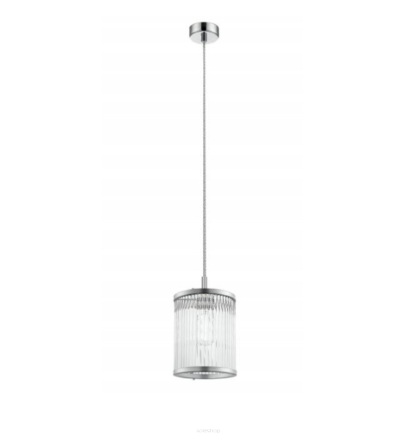 Lampa wisząca SERGIO P0528-01F-F4AC ZumaLine Stylowa chrom + szkło 