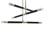 Lampa wisząca BASTONE BLACK/GOLD 6xE14 MILAGRO MLP6565  - 3