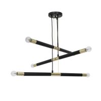 Lampa wisząca BASTONE BLACK/GOLD 6xE14 MILAGRO MLP6565 