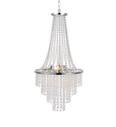 Lampa wisząca ALLINGTON CHANDELIER 3L BLACK CROME/CLEAR MARKSLOJD 108125