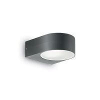 Kinkiet IKO AP1 Ideal Lux  018515 korpus z odlewu aluminiowego w kolorze antracytu świeci góra-dół