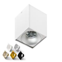 Plafon Hugo biały AZzardo GM4104 WH AZ0827 natynkowy kostka prostokąt biała techniczna