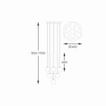 Lampa wisząca ARCTURUS ZŁOTA białe szklane zwisy 7 x G9 - P0574-07F-F7AA Zuma Line - 3