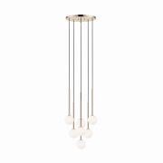 Lampa wisząca ARCTURUS ZŁOTA białe szklane zwisy 7 x G9 - P0574-07F-F7AA Zuma Line