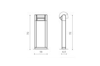 Lampa zewnętrzna  FRAME 70  IP54 LED 8W ruchome źródło światła idealna do ogródka czy na taras - 2