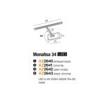 Kinkiet MONALISA 34 Azzardo  galeryjka lampa ścienna nad obraz różne kolor 34 cm długości - 5
