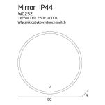 Mirror lustro okrągłe podświetlane ip44 w0252 Maxlight  - 4