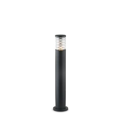 Lampa stojąca zewnętrzna Tronco PT1 BIG NERO  Ideal Lux 004723 z aluminium i wykończona w kolorze czarnym słupek w kształcie walca