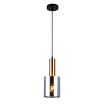 Lampa wisząca SARDO PND-5581-1-BRO+SG Italux Nowoczesna mosiądz dymione klosze - 2