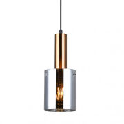 Lampa wisząca SARDO PND-5581-1-BRO+SG Italux Nowoczesna mosiądz dymione klosze
