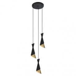 Lampa wisząca MALIA  Italux Nowoczesna PND-85949-3 BK+GD