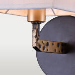 Lampa ścienna/kinkiet  Stockholm - W01650BK AU AU COSMO Light CZARNO-ZŁOTY korpus o ORYGINALNYM wykończeniu EFEKTOWNA  stylowy abażur  - 2