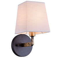 Lampa ścienna/kinkiet  Stockholm - W01650BK AU AU COSMO Light CZARNO-ZŁOTY korpus o ORYGINALNYM wykończeniu EFEKTOWNA  stylowy abażur 