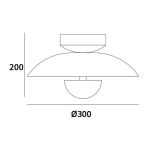 Lampa sufitowa Sydney - C01048WH AG wykonana jest z metalu o wykończeniu biało srebrnym w stylu nowoczesnym kosmiczna lampa   - 3