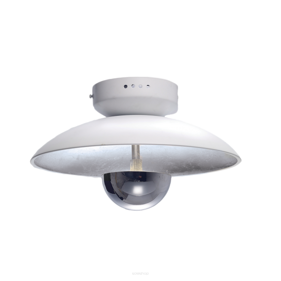 Lampa sufitowa Sydney - C01048WH AG wykonana jest z metalu o wykończeniu biało srebrnym w stylu nowoczesnym kosmiczna lampa  