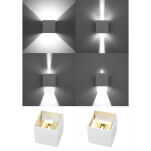 Lampa Ścienna LUCA SOLLUX  SL.0544 Nowatorska na Zewnątrz Kinkiet Biały LED IP54 Stylowe Oświetlenie Kwadrat LED - 2
