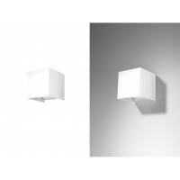 Lampa Ścienna LUCA SOLLUX  SL.0544 Nowatorska na Zewnątrz Kinkiet Biały LED IP54 Stylowe Oświetlenie Kwadrat LED