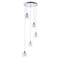 Lampa wisząca VERINA chrom  5lt  ENDON LIGHTING 76520 