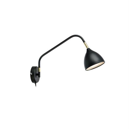Kinkiet lampa ścienna VALENCIA 1L Czarny/Złoty 106081 Markslojd skandynawski styl