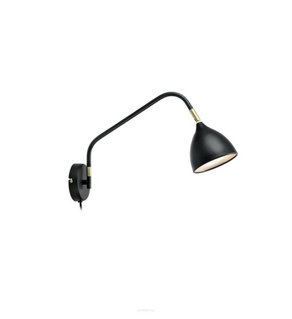 Kinkiet lampa ścienna VALENCIA 1L Czarny/Złoty 106081 Markslojd skandynawski styl