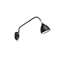 Kinkiet lampa ścienna VALENCIA 1L Czarny/Złoty 106081 Markslojd skandynawski styl