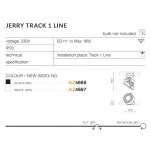 Reflektor do szyny JERRY TRACK 1LINE AZ4666 AZZARDO CZARNA RUCHOMA ES111 - 2