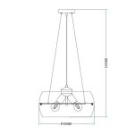 LAMPA WISZĄCA MERANO RLD931031-3 ZUMA LINE TRANSPARENTNE SZKŁO NOWOCZESNA ELEGANCKA 3xE27 - 4