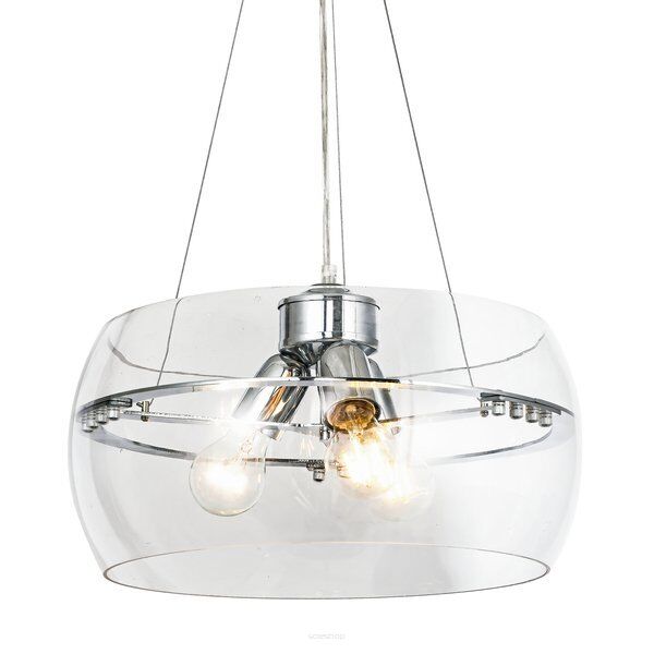 LAMPA WISZĄCA MERANO RLD931031-3 ZUMA LINE TRANSPARENTNE SZKŁO NOWOCZESNA ELEGANCKA 3xE27
