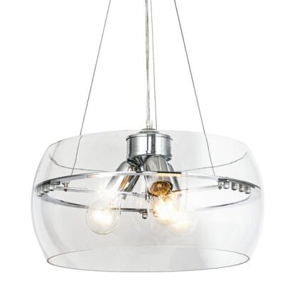 LAMPA WISZĄCA MERANO RLD931031-3 ZUMA LINE TRANSPARENTNE SZKŁO NOWOCZESNA ELEGANCKA 3xE27